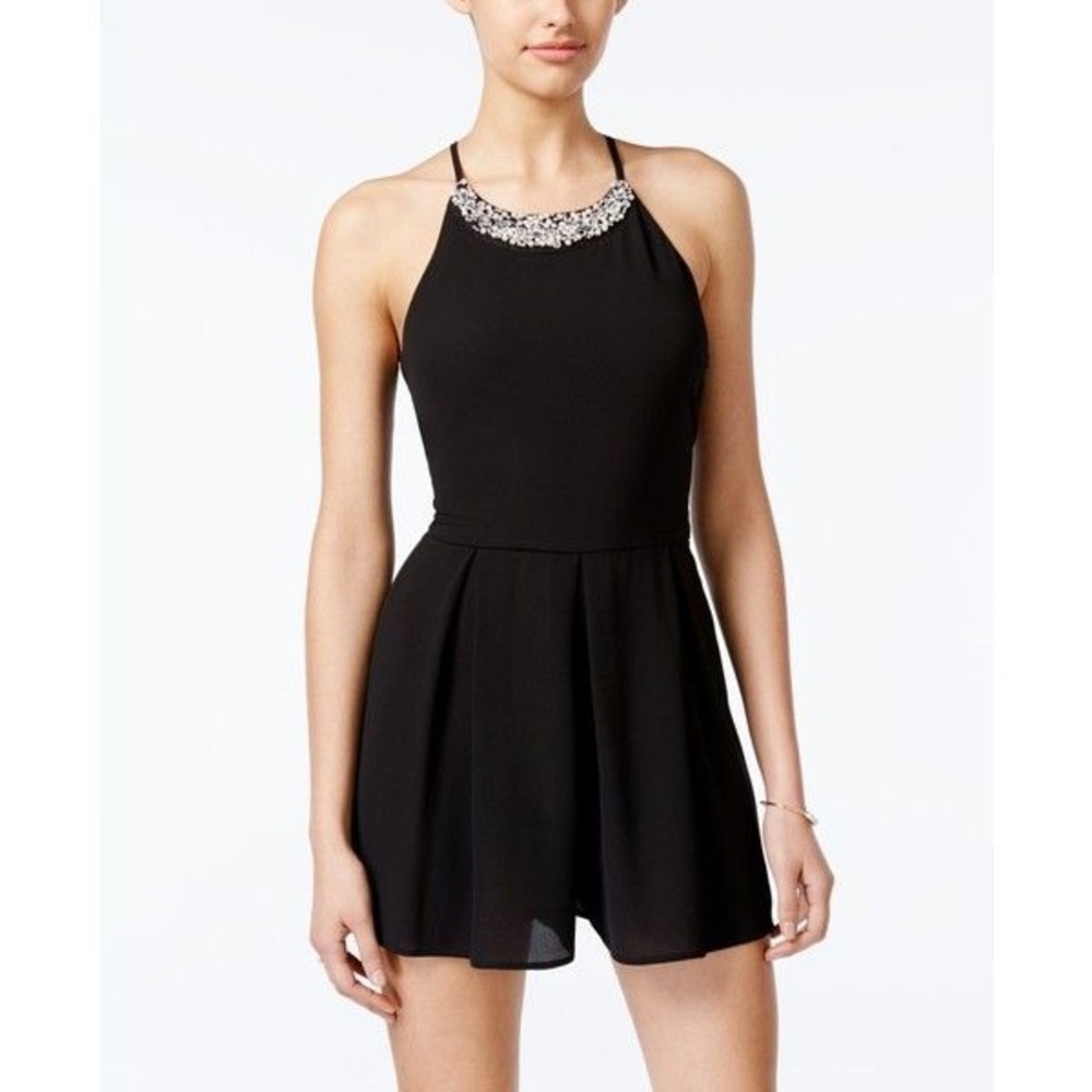 TeezeMe Embellished Romper Homecoming